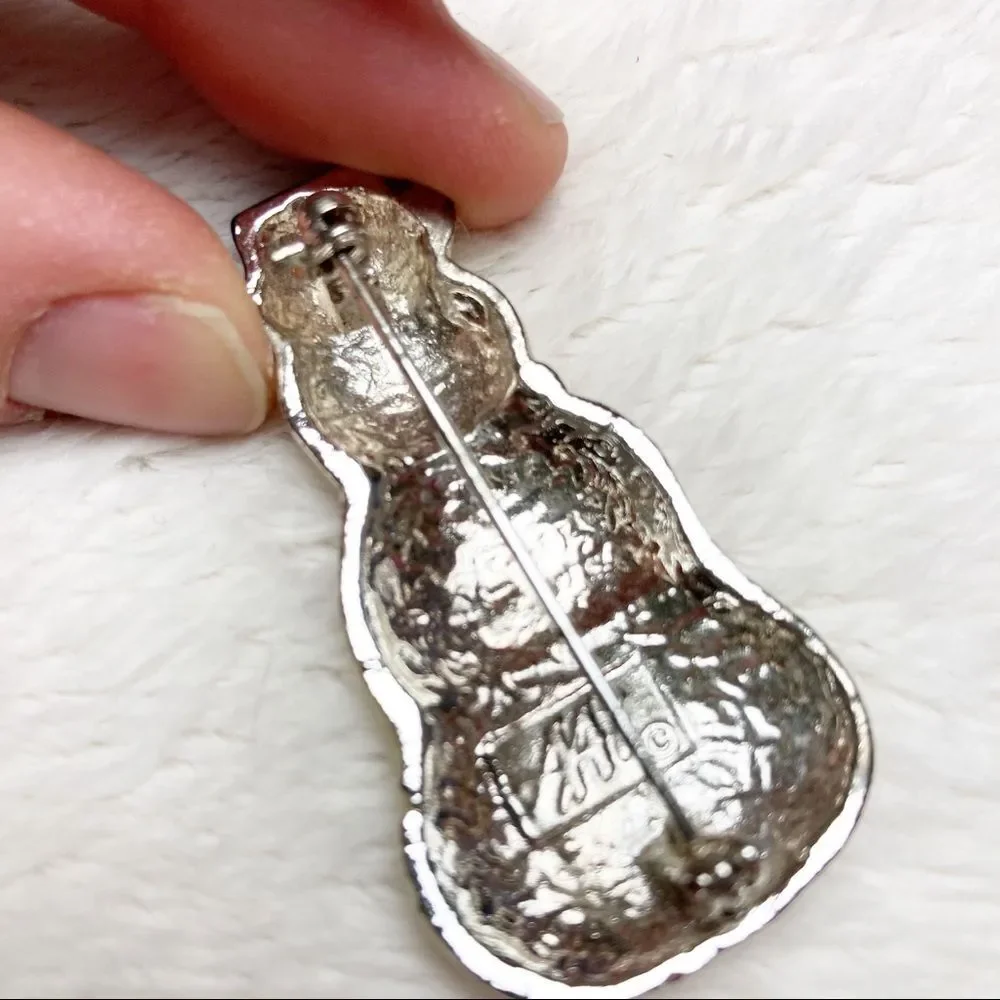 Sparkle snowman pin brooch Christmas festive